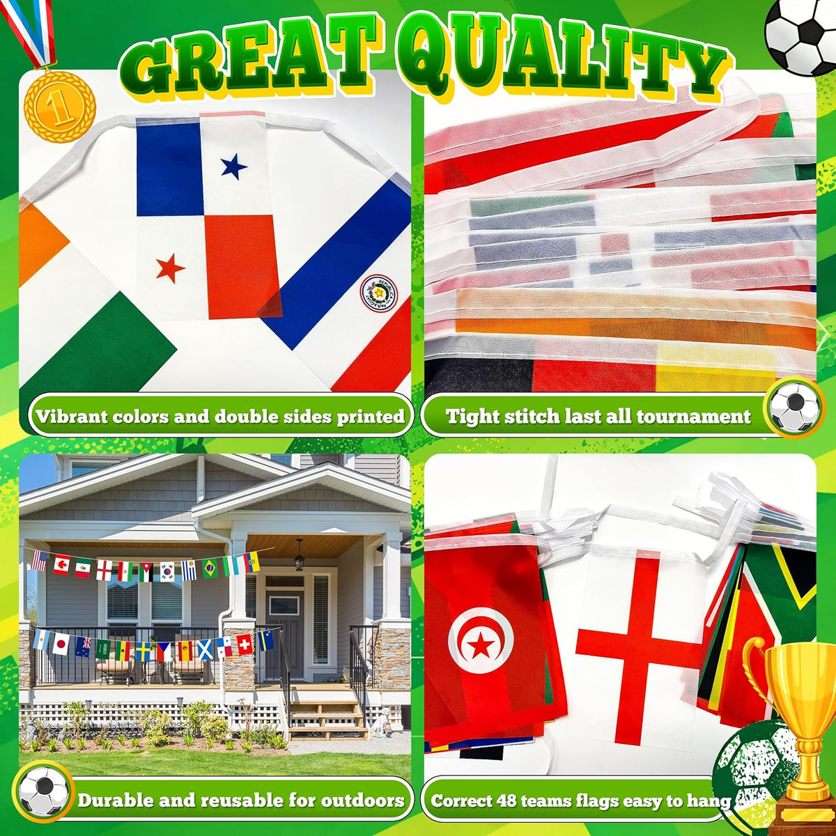 stitched edges for improved durability over repeated tournament use