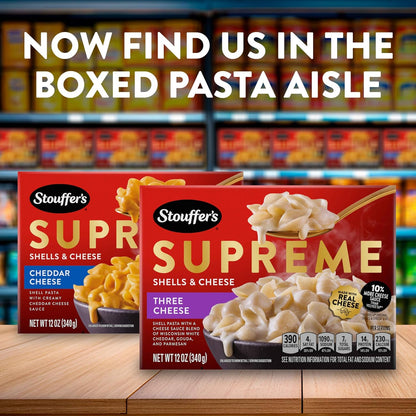 Stouffer's Supreme Shells Three Cheese Stovetop Mac – Clean Ingredient Comfort Food with No Artificial Colors