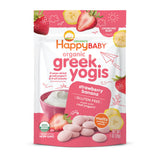 Happy Baby Organics Greek Yogis No Artificial Anything Freeze-Dried Snack for Wellness-Minded Parents, Strawberry Banana, 1 oz