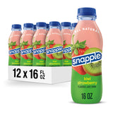 Snapple Kiwi Strawberry Gluten Free Juice Drink 12 Pack 16oz Bottles - Office Pantry Fruity Alternative to Soda for Staff