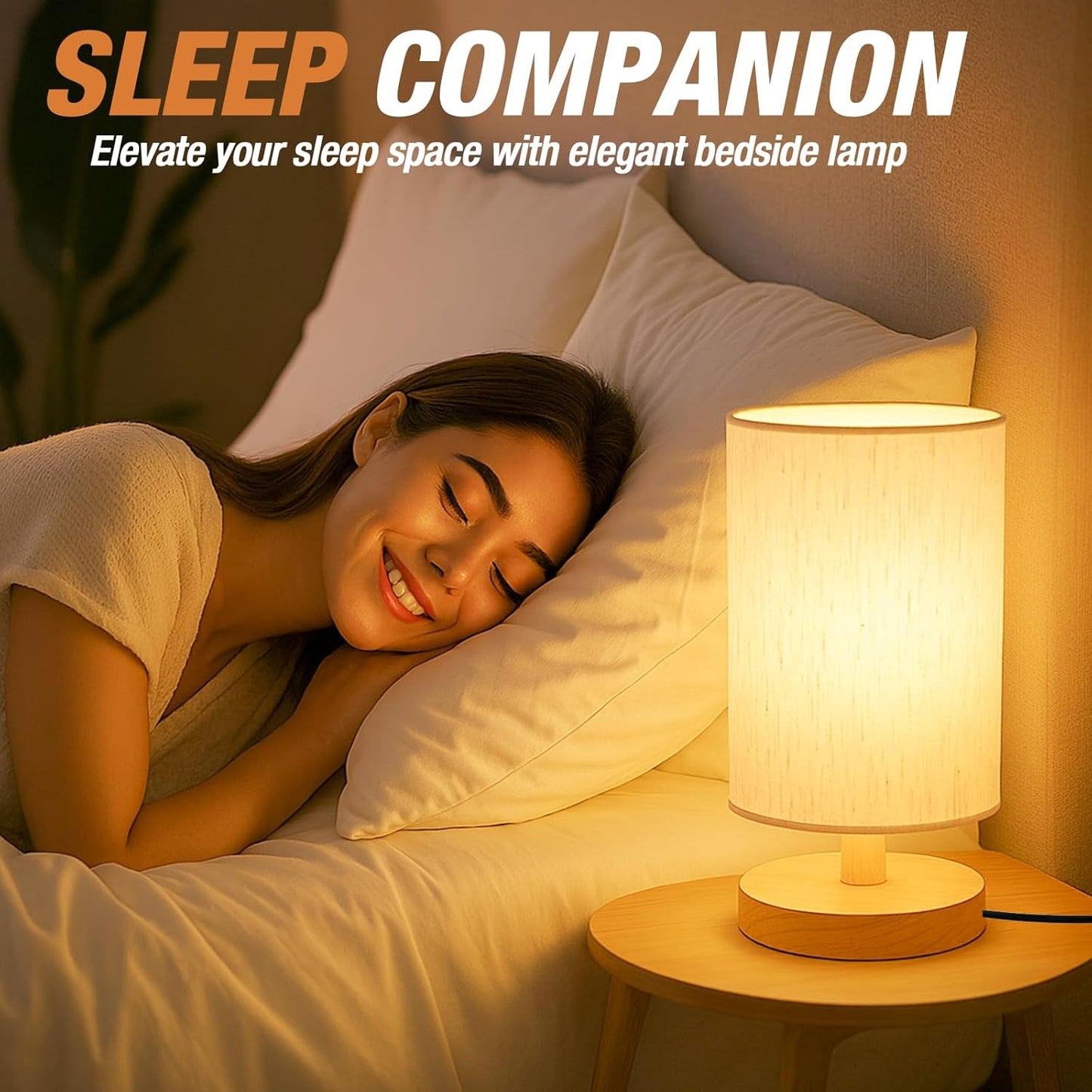 Study Desk Lamp for Late Night Work and Reading, Compact Linen Shade Reduces Eye Strain