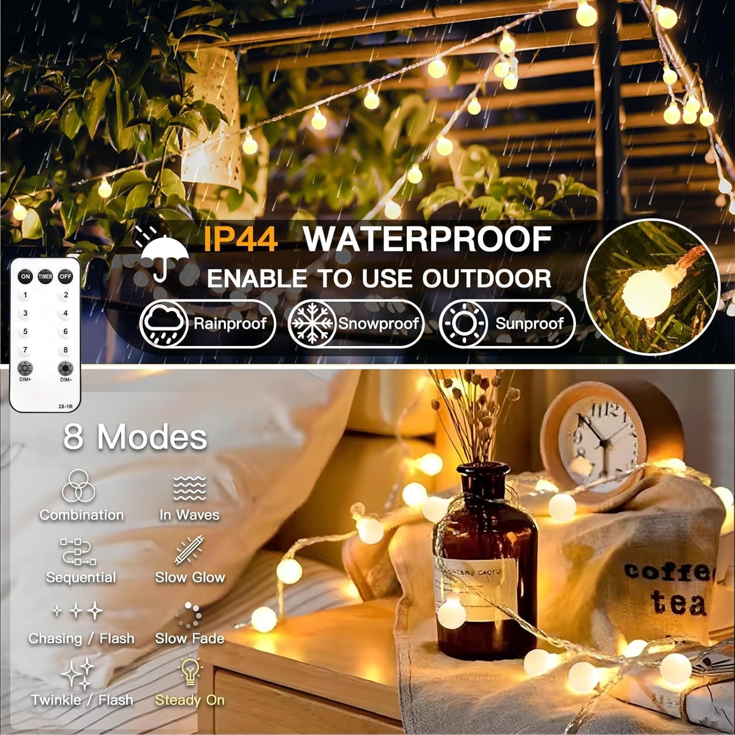 suddus Connectable String Lights with Timer – Thoughtful Wedding Gift and Bridal Shower Present for Couples