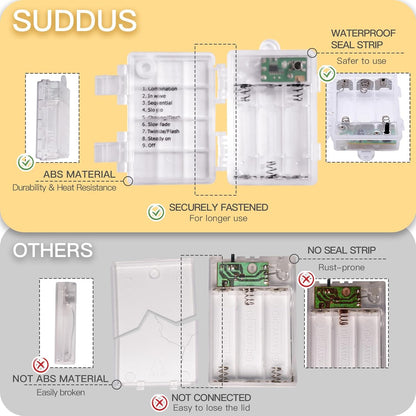 suddus Valentine's Day Gift – Romantic Warm White Twinkle Lights for Bedroom, Ready to Gift in Minutes