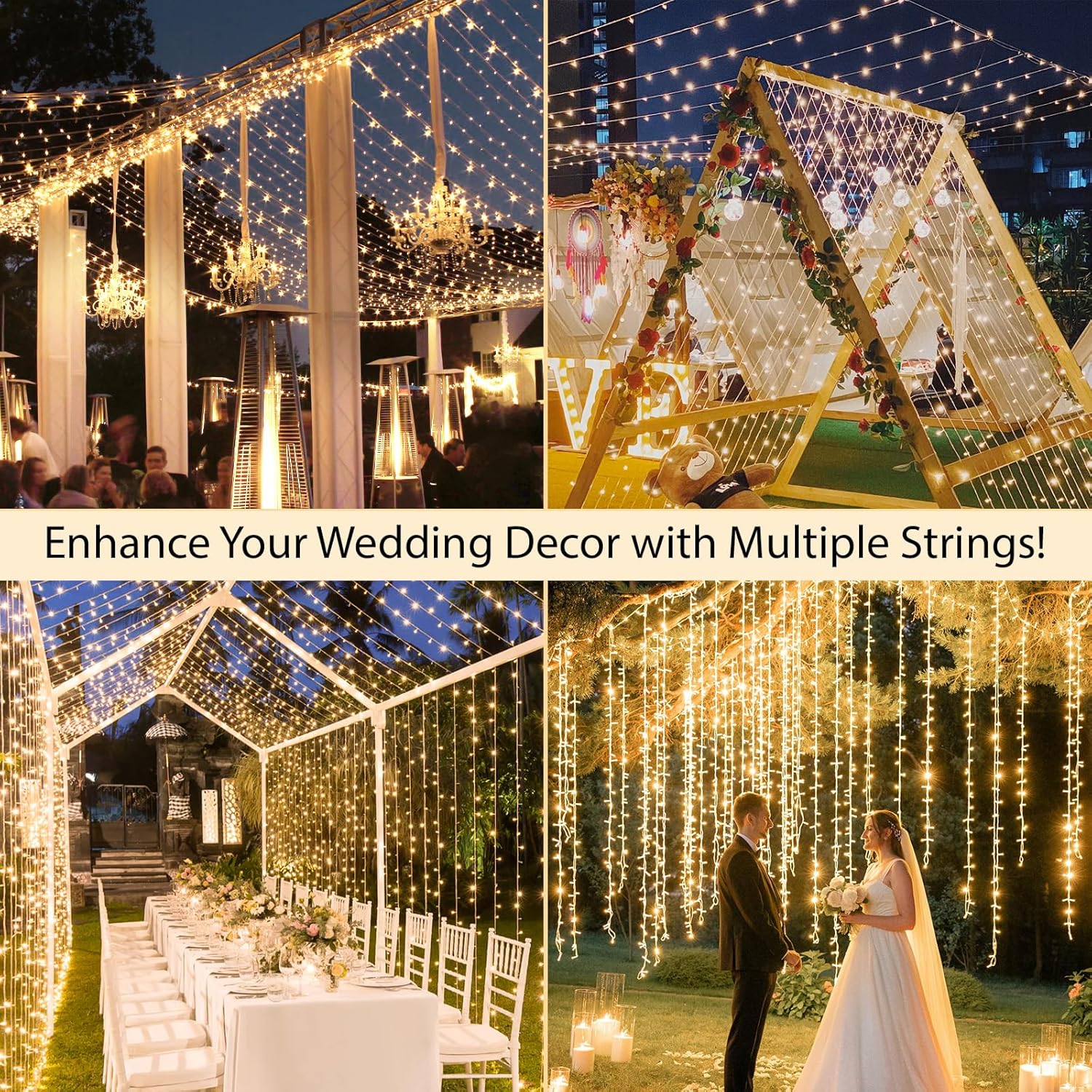 suddus Warm White String Lights – Romantic Valentine's Day Gift for Women, Dimmable Bedroom Decor 33ft 100 LED