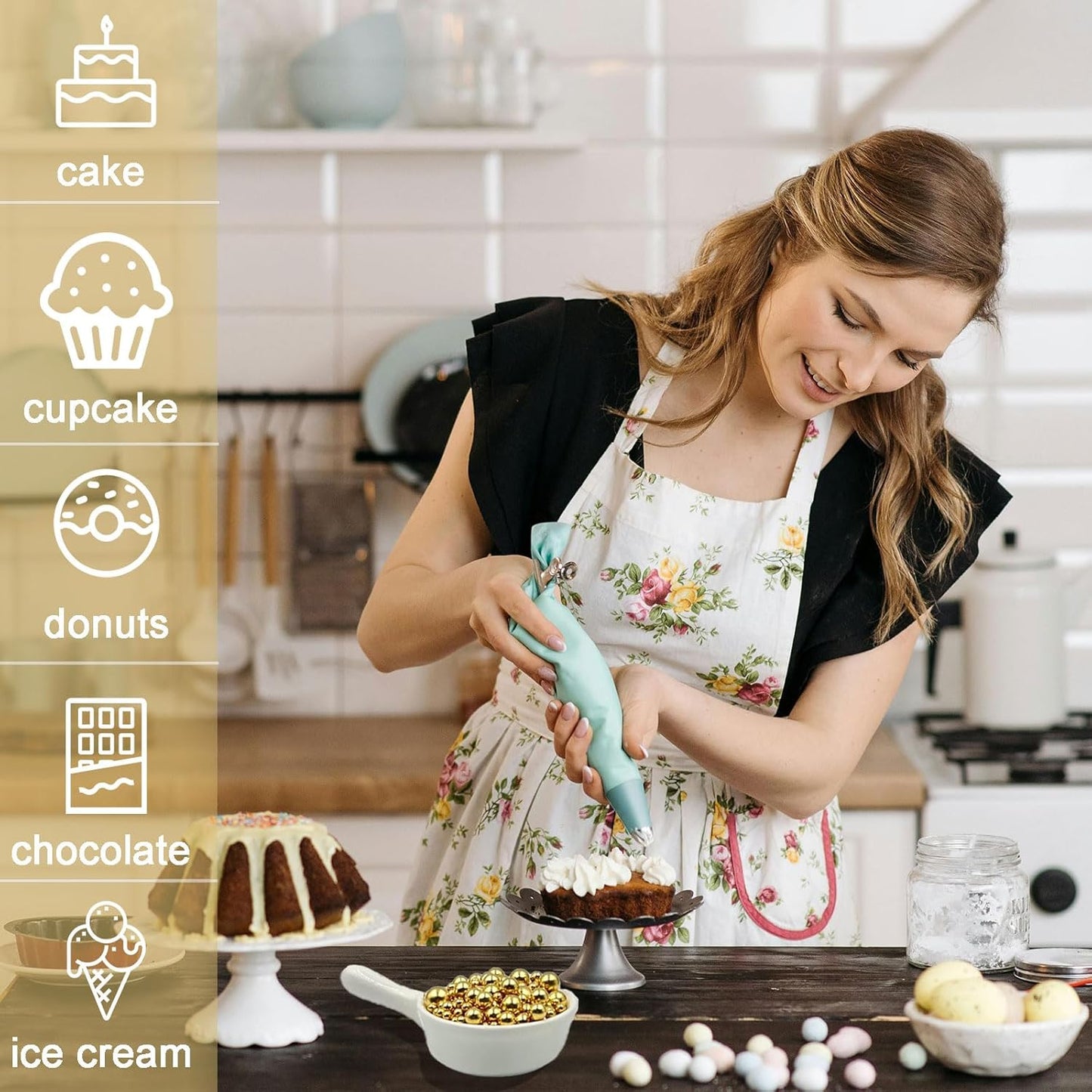 SUGAR BAY Flip-Top Metallic Sprinkle Jar – Streamlined Storage and Effortless Pouring for the Minimalist Baker