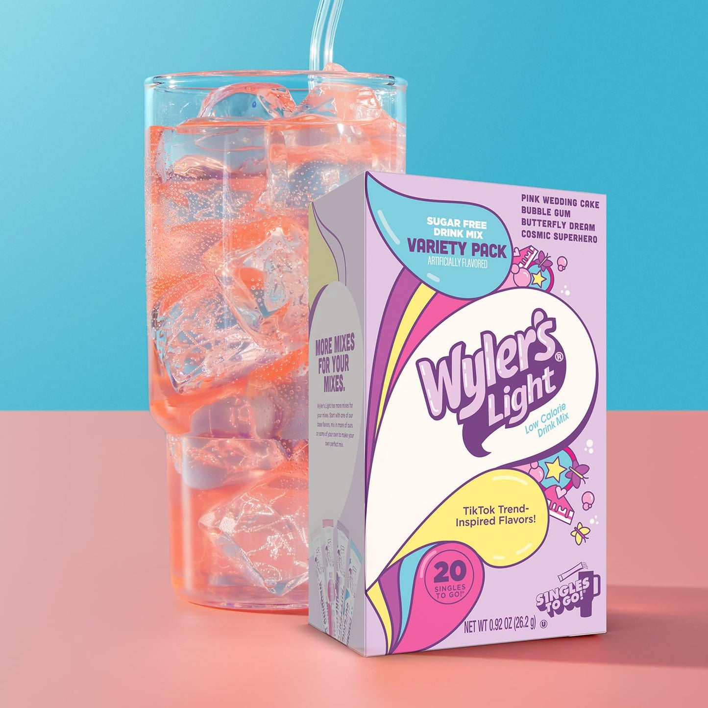 sugar-free with only 5 calories per serving (85% fewer than leading beverages)