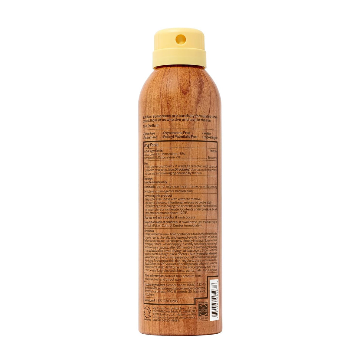 Sun Bum Original SPF 50 Body Spray - Cruelty-Free Paraben-Free Oxybenzone-Free Sunscreen Safe for the Whole Family and Coral Reefs - 6 oz