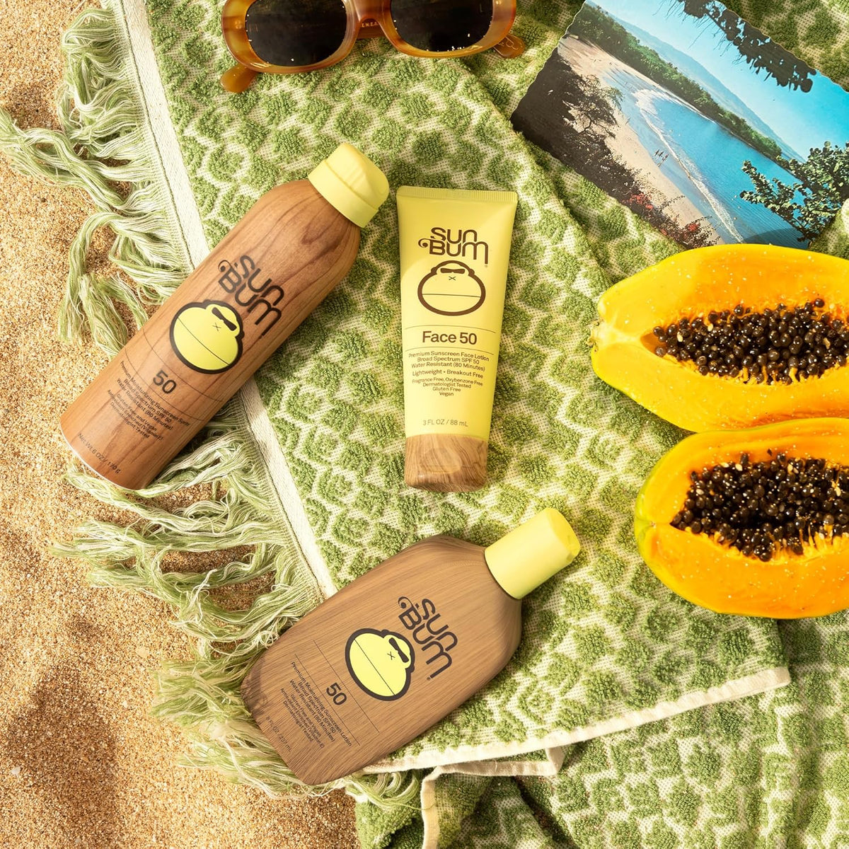Sun Bum Original Sunscreen Face - Clutter Free Daily Sun Protection - Single Bottle Travel Size 3 oz