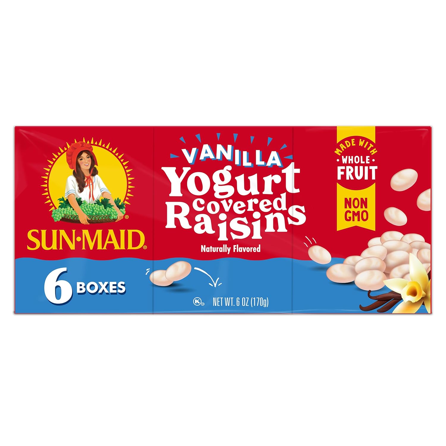 Sun-Maid Strawberry Yogurt Raisins – Mid-Morning Office Snack, Pre-Portioned 1 oz Pouches for the Workplace