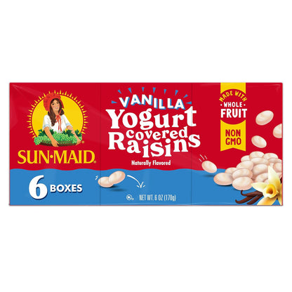 Sun-Maid Strawberry Yogurt Raisins – Mid-Morning Office Snack, Pre-Portioned 1 oz Pouches for the Workplace