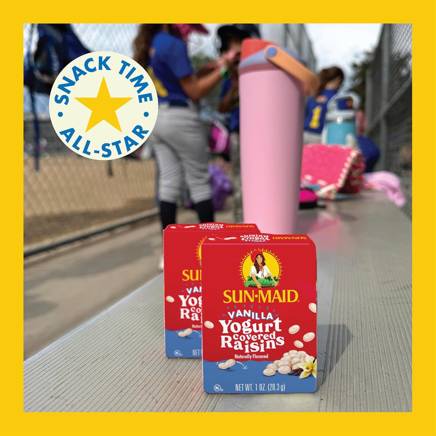 Sun-Maid Strawberry Yogurt Raisins – Mid-Morning Office Snack, Pre-Portioned 1 oz Pouches for the Workplace