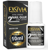 Waterproof Nail Glue for Press On Nails – Family-Safe Brush-On Formula for Quick Repairs Anytime, 10ml