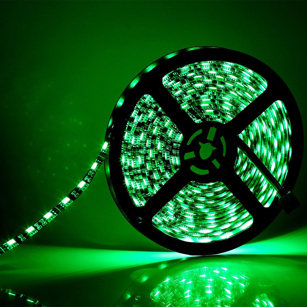 SUPERNIGHT 5050 RGB LED Strip – 16.4ft Decorative Cove Lighting for Black Furniture and Entertainment Centers