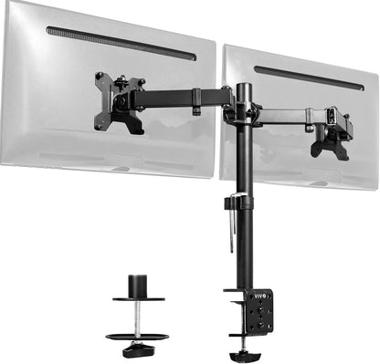 supports two 13" to 30" (or 32"/38" in higher variants) monitors up to 22 lbs each