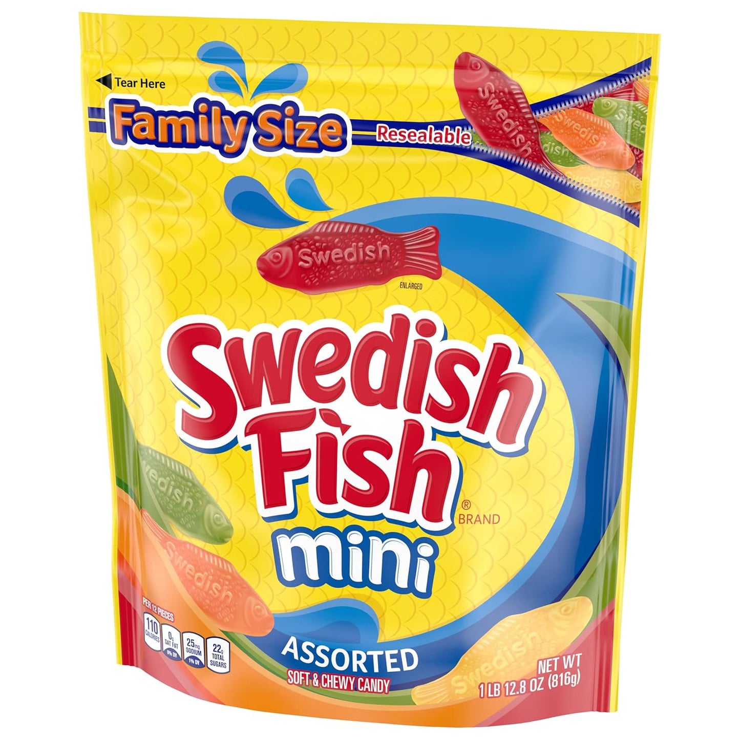 Swedish Fish Mini Chews – Lunchbox and Work Bag Stash for Long Office Days, Home Office Focus Breaks, 24 Sealed 2 oz Bags