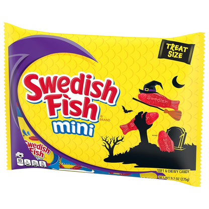SWEDISH FISH Mini Fish Candy, 22 Allergy-Conscious Soft Chewy Treat Bags for Halloween