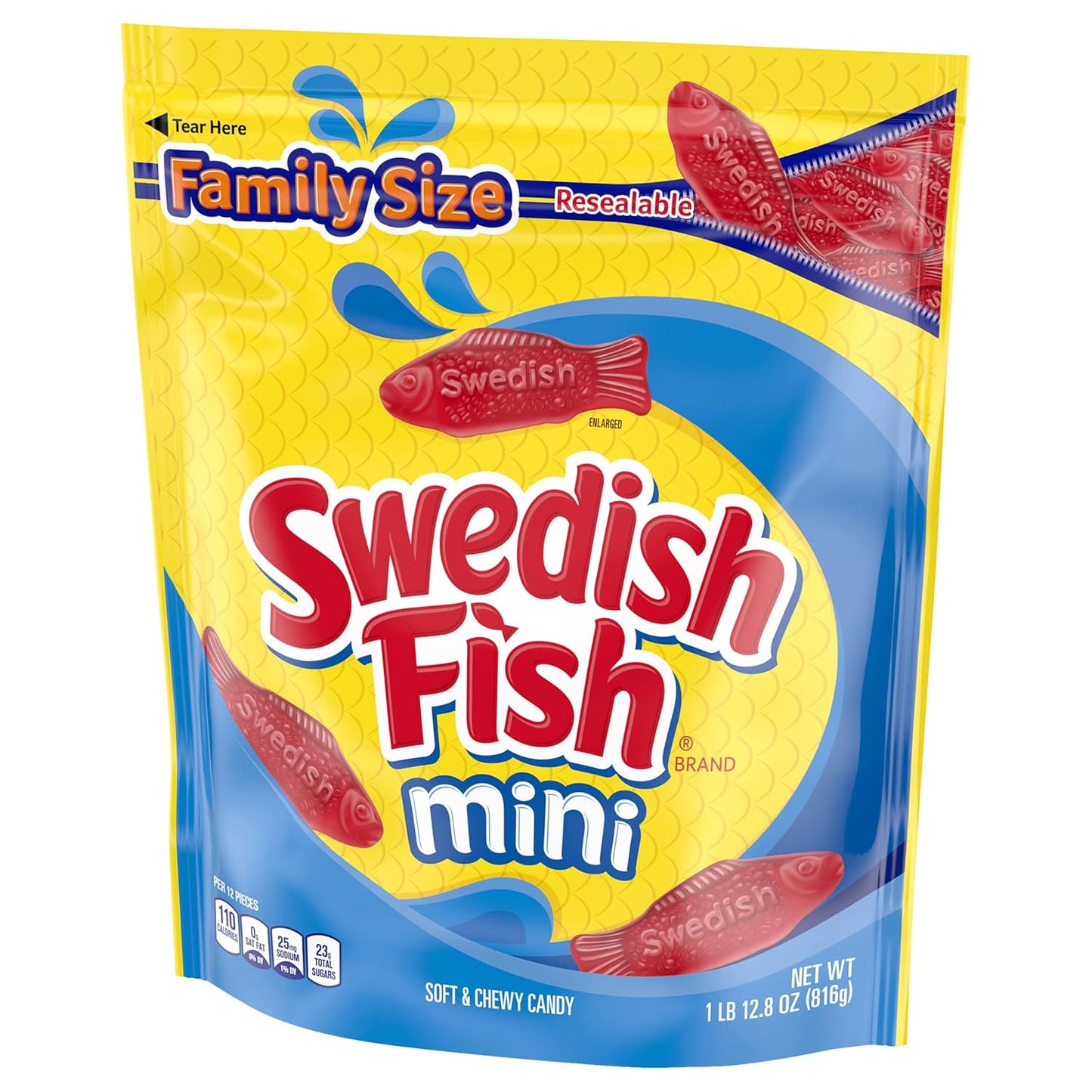 SWEDISH FISH Soft & Chewy Candy Outdoor Movie Night Snacks, 12 Pack 3.1 oz Boxes