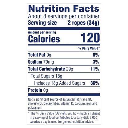 SweeTARTS Ropes Soft Chewy Candy – Eye-Catching Goody Bag Treat for Themed Parties, 9 oz