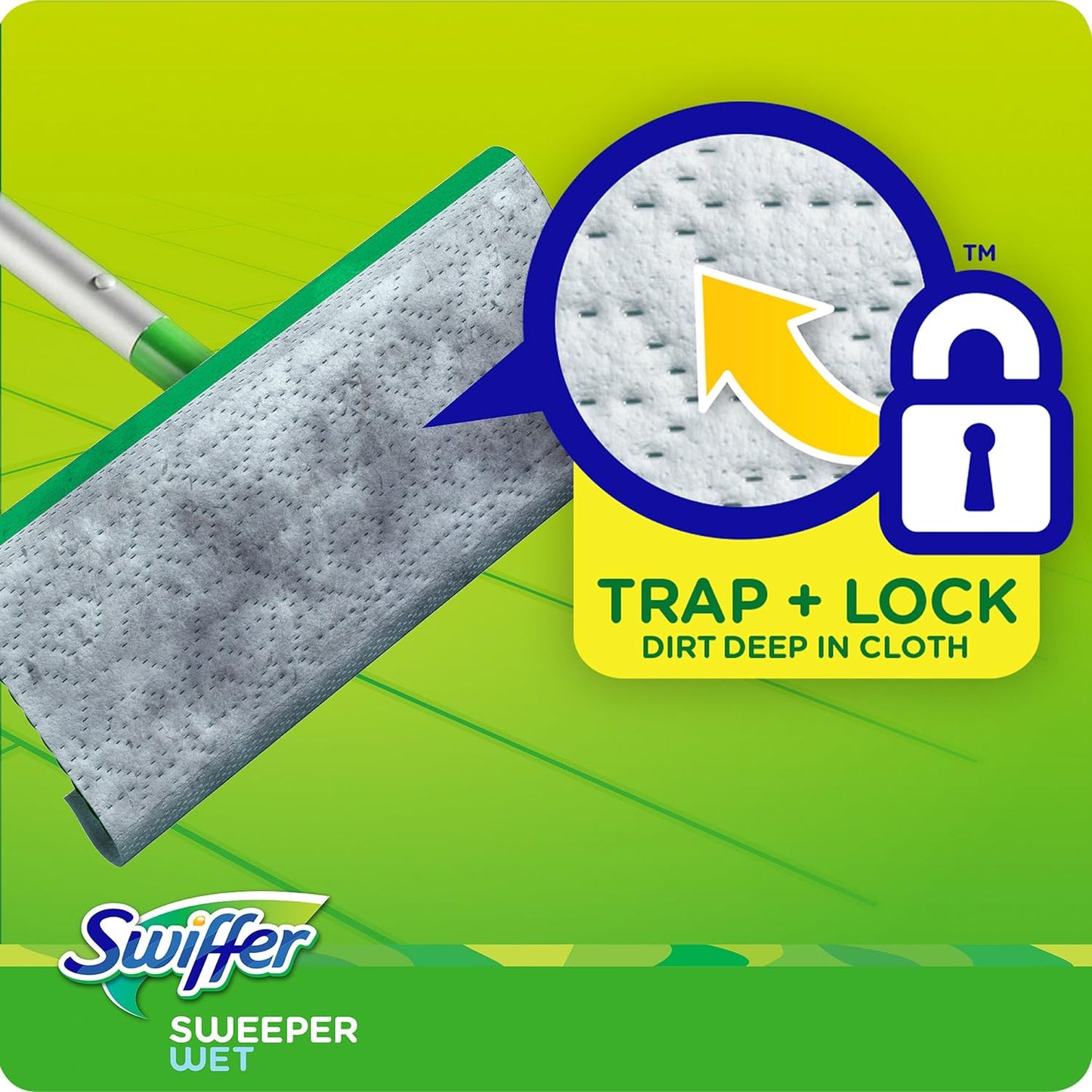 Swiffer Sweeper Wet Mop Refill Pads – Lavender Scented Clean for the Hallway and Nursery, Family-Friendly Multi-Surface Cloths, 64 Count