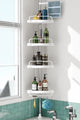 White - Four Fan Baskets + Towel Bar