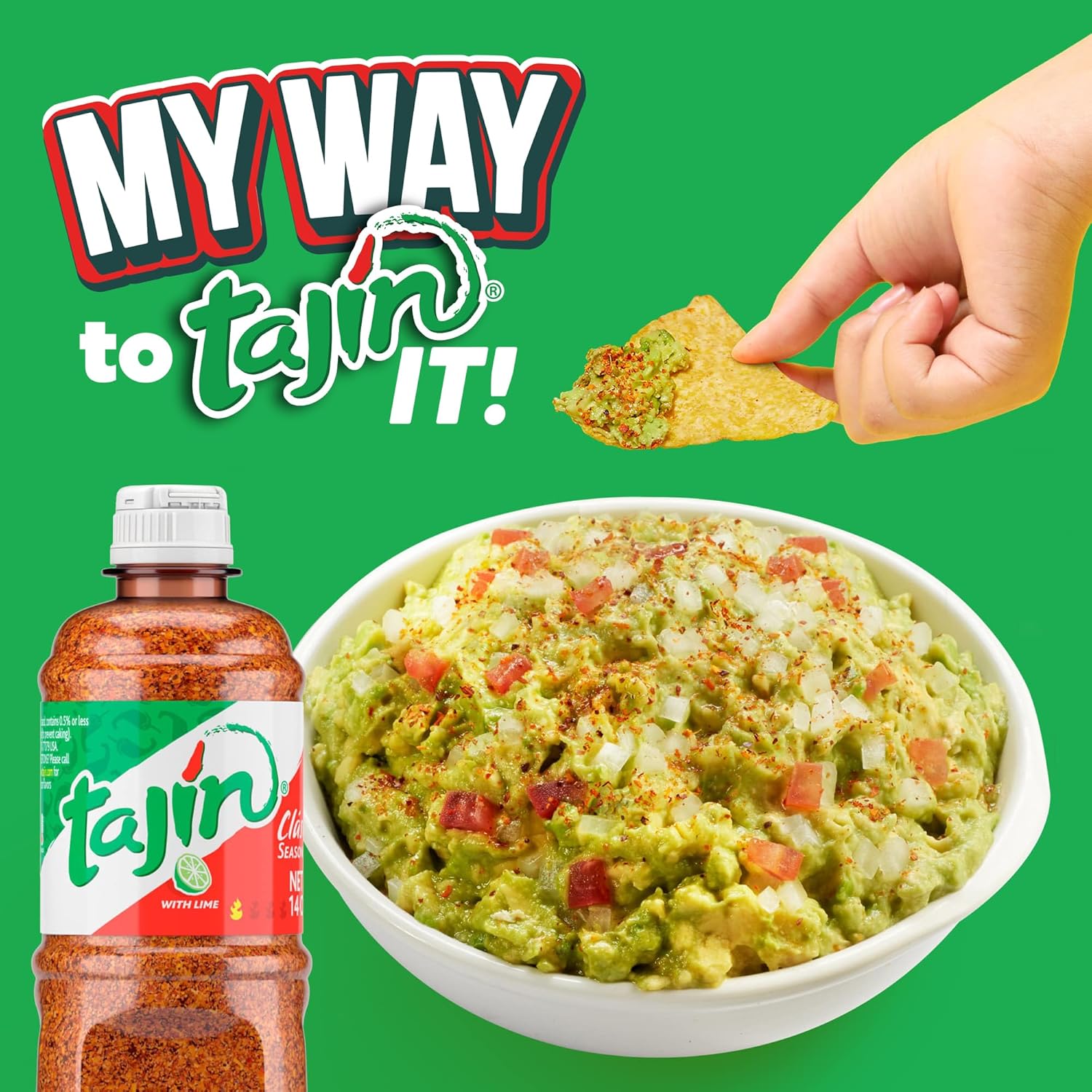 Tajin Clásico Chile Lime Seasoning – Zero-Calorie Chili Lime Dust for Guilt-Free Veggie and Popcorn Snacks