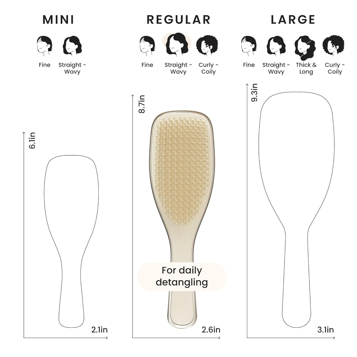 Tangle Teezer Chrome Ultimate Detangler Brush – Tear-Free Detangling for Kids' Tangle-Prone Hair, Easy-Grip for Parents