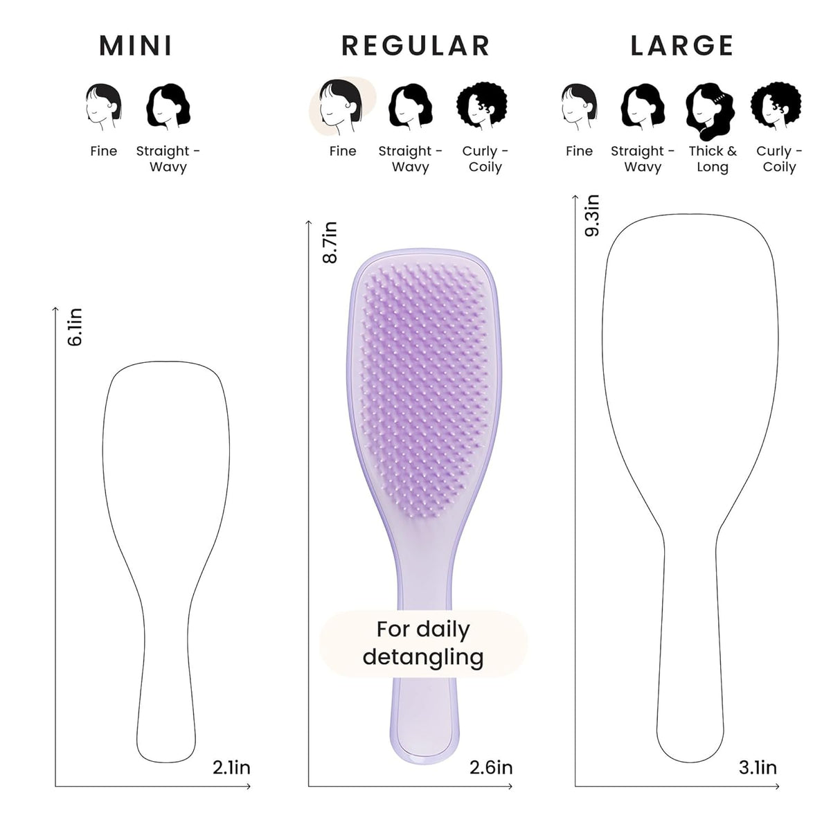 Tangle Teezer Fine Ultimate Detangler Brush – Kid-Friendly Gentle Hair Brush, Soft-Flex Teeth Prevent Scalp Scratching