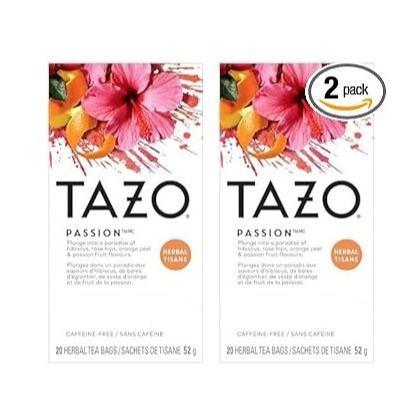 TAZO Passion Passion Herbal Tea – Valentine's Day Tea Gift for Her with Romantic Citrus Aroma