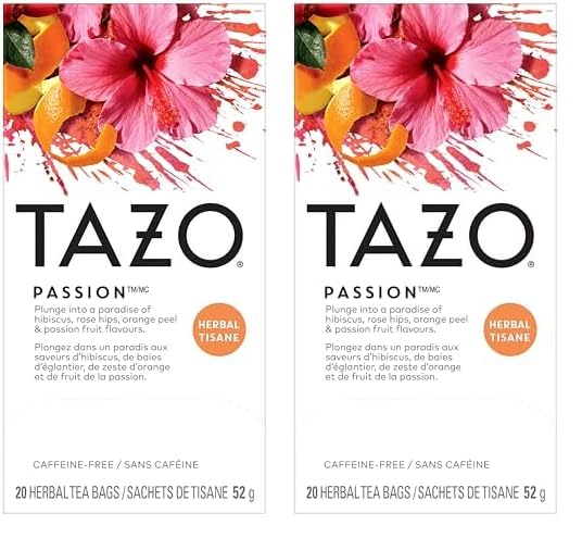 TAZO Passion Passion Herbal Tea – Valentine's Day Tea Gift for Her with Romantic Citrus Aroma