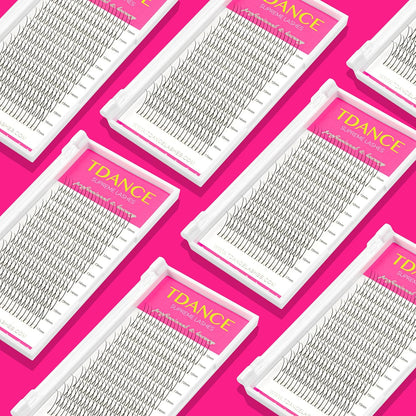 TDANCE Matte Spike Lash Extensions – Single-Tray Clean Lash System with Two Strips Per Length for Uncluttered Lash Stations