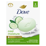 Dove Beauty Bar Cool Moisture Cucumber & Green Tea – Clean-Formula Bar for Intentional Skincare Shelf Styling