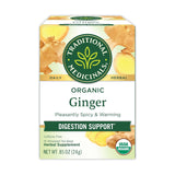 Traditional Medicinals Organic Ginger Tea – Caffeine-Free Herbal Soother for Evening Relaxation