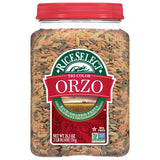 RiceSelect Orzo Pasta Vegan Non-GMO Pantry Staple for Whole-Food Home Cooking, 26.5 oz Jar