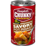 Campbell's Chunky Savory Pot Roast Soup – Hearty Hiking Basecamp Lunch with 13g Protein, No Refrigeration Needed, 18.8 oz