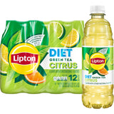 Lipton Green Tea Citrus RTD Bottles, Pack of 12 – Lightweight Refreshment for Picnics, Sports Fields, and Camping Days