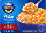 Kraft Deluxe Sharp Cheddar Macaroni & Cheese Clean-Label Comfort Food with Calcium and Iron