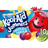 Kool-Aid Jammers Tropical Punch Drink Packs – Study Snack Beverage for Dorm and Apartment Stocking