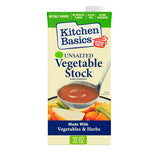 Kitchen Basics Zero Sodium Vegetable Stock 32 fl oz, Neutral-Toned Carton for Minimalist Home Kitchens