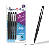 Paper Mate Flair Felt Tip Pens Medium Point Red 4 Count – No Bleed Through Note Taking for Lecture Hall and Library