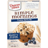 Duncan Hines Simple Mornings Blueberry Streusel Premium Muffin Mix – Easy Bake Box for Little Helpers in the Playroom Kitchen