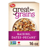 Great Grains Raisin Date Pecan Cereal – 32g Whole Grains per Bowl for Daily Wellness and Heart Health, 16 oz Box