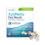 Oracoat XyliMelts Dry Mouth Discs – Holiday and Birthday Gift for Seniors with Xerostomia or Denture Discomfort, Sugar-Free, 40 Count, Mild Mint