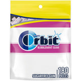 ORBIT Bubblemint Chewing Gum Sugar Free 180 Count, Meeting Room Refreshment and Study Session Companion