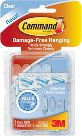 Command Clear Replacement Strips – Damage-Free Hanging in Kids' Bedrooms and Closet Doors