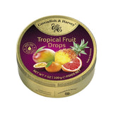 Cavendish & Harvey Tropical Fruit Hard Candy Drops – Premium Valentine's Day Candy Gift for Her, Sealed Keepsake Tin