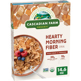 Cascadian Farm Organic Hearty Morning Fiber Cereal for Clean-Eat Wellness Goals, Non-GMO Whole Grain Breakfast