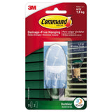 Command Outdoor Large Clear Wall Hooks for Intentional Small Spaces, Neutral Clear Hooks for Less-Is-More Decor