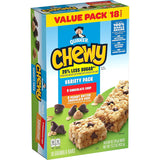 Quaker Chewy Granola Bars 25% Less Sugar – Wholesome Treat for Kids' Lunches and Playdates, 18 Count