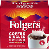 Folgers Coffee Singles – Travel-Ready Coffee Packets for Business Trips and Hotel Work Stays