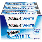 Trident White Chewing Gum – Self-Care Oral Hygiene Boost for Daily Wellness Habits, Three Flavor Collection